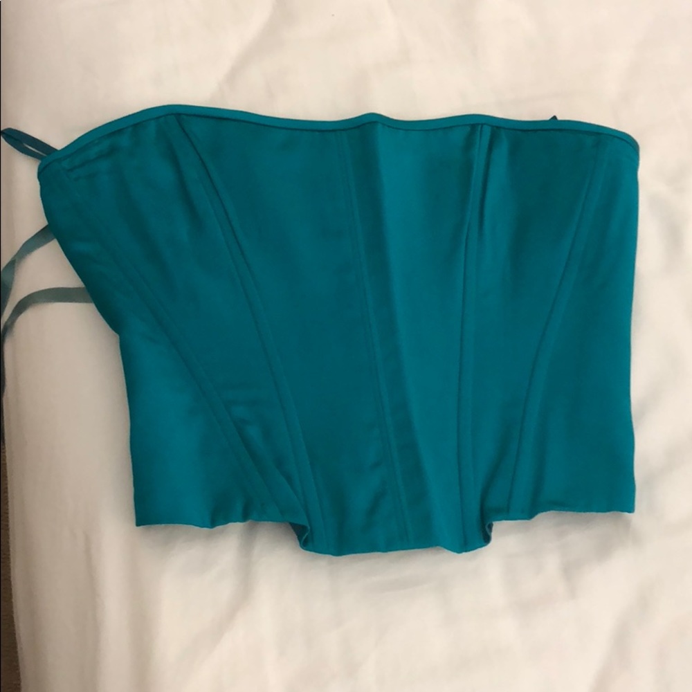 Green Crossette top